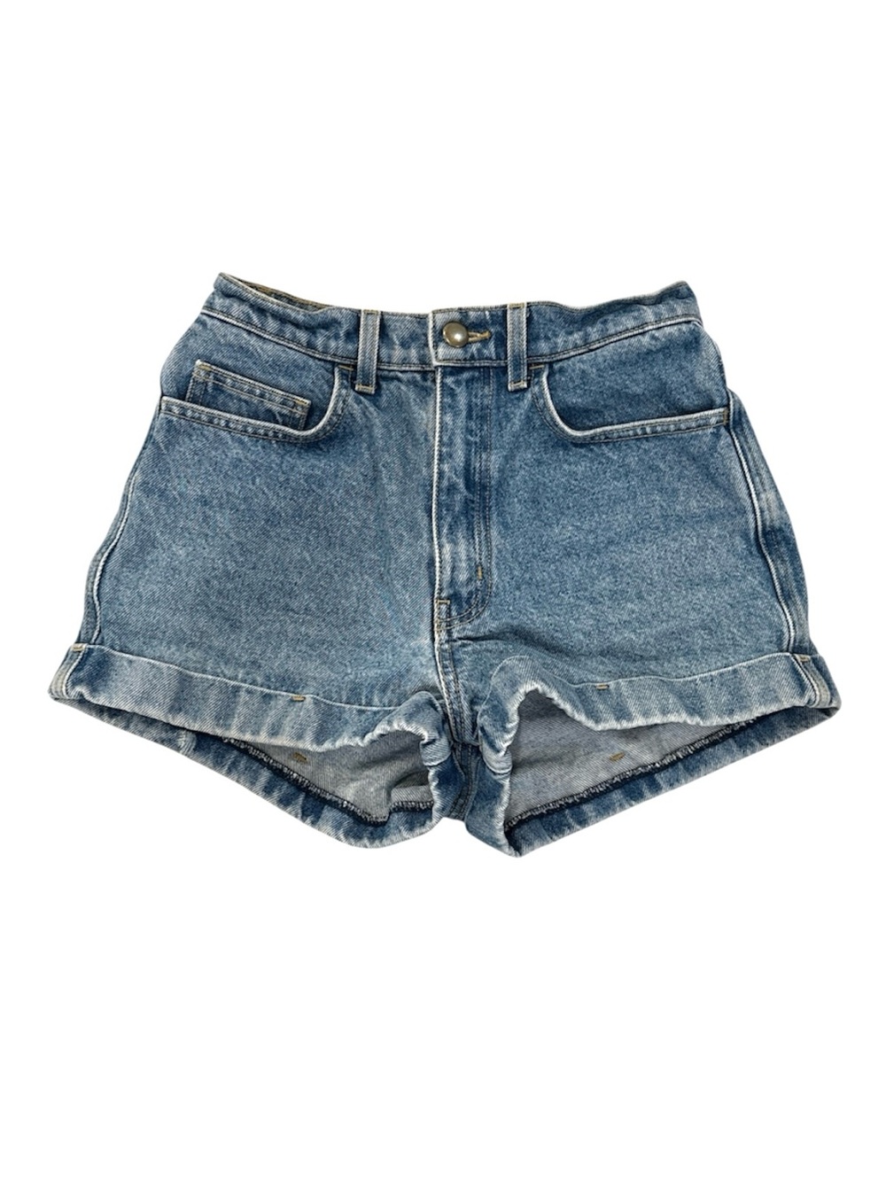 American Apparel High-Rise Blue Denim Shorts